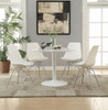 Juniper Armless Dining Chairs White and Chrome (Set of 2) / CS-102792
