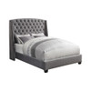 Pissarro Upholstered Full Wingback Bed Grey / CS-300515F