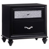 Barzini 2-drawer Nightstand Black / CS-200892