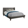 Carrington Upholstered California King Wingback Bed Grey / CS-301061KW
