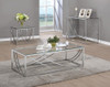 Lille Glass Top Rectangular Sofa Table Accents Chrome / CS-720499