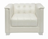 Chaviano Tufted Upholstered Chair Pearl White / CS-505393