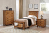 Brenner Wood Twin Storage Panel Bed Rustic Honey / CS-205260T