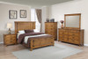 Brenner Wood Queen Panel Bed Rustic Honey / CS-205261Q