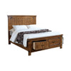 Brenner Wood California King Storage Panel Bed Rustic Honey / CS-205260KW