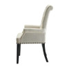 Alana Tufted Back Upholstered Arm Chair Beige / CS-190163