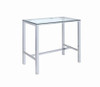 Tolbert Bar Table with Glass Top Chrome / CS-104873
