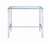 Tolbert Bar Table with Glass Top Chrome / CS-104873