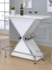 Atoka X-shaped Bar Unit with Wine Bottle Storage Glossy White / CS-130078