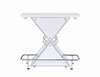 Atoka X-shaped Bar Unit with Wine Bottle Storage Glossy White / CS-130078