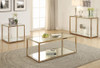 Cora Sofa Table with Mirror Shelf Chocolate Chrome / CS-705239