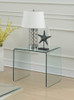 Ripley Squared Tempered Bent Glass Side End Table Clear / CS-705327