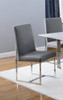 Mackinnon Upholstered Side Chairs Grey and Chrome (Set of 2) / CS-107143