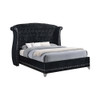 Barzini Upholstered Queen Wingback Bed Black / CS-300643Q