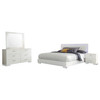 Felicity 4-piece Eastern King Bedroom Set White High Gloss / CS-203500KE-S4