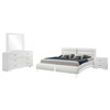 Jeremaine 4-piece Eastern King Bedroom Set White / CS-300345KE-S4
