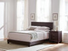 Dorian Upholstered Eastern King Panel Bed Brown / CS-300762KE