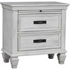 Franco 2-drawer Nightstand Distressed White / CS-205332