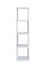 Baxter 67-inch 4-shelf Bookshelf White and Chrome / CS-801418