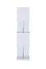Baxter 67-inch 4-shelf Bookshelf White and Chrome / CS-801418