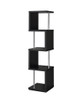 Baxter 4-shelf Bookcase Black and Chrome / CS-801419