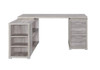 Yvette L-shape Office Desk Grey Driftwood / CS-801516