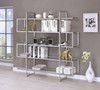 Elmer 5-shelf Bookcase Chrome and Clear / CS-801304