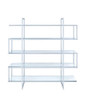 Elmer 5-shelf Bookcase Chrome and Clear / CS-801304