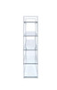 Elmer 5-shelf Bookcase Chrome and Clear / CS-801304