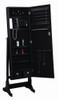 Tutuola Cheval Mirror with Jewelry Storage Black / CS-904039