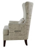 Pippin Curved Arm High Back Accent Chair Cream / CS-904047