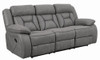 Higgins Pillow Top Arm Upholstered Motion Sofa Grey / CS-602261