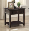 Bradford 1-drawer Square Wood End Table Walnut / CS-721037
