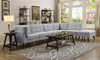 Churchill Button Tufted Corner Sofa Grey / CS-551301