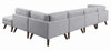 Churchill Button Tufted Corner Sofa Grey / CS-551301