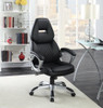Bruce Adjustable Height Office Chair Black and Silver / CS-801296