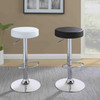 Ramses Adjustable Backless Bar Stool Chrome and White / CS-102550