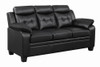 Finley Upholstered Padded Arm Tufted Sofa Black / CS-506551
