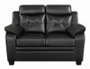 Finley Tufted Upholstered Loveseat Black / CS-506552