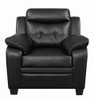 Finley Tufted Upholstered Chair Black / CS-506553