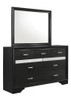 Miranda 7-drawer Dresser Black and Rhinestone / CS-206363