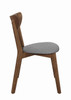 Alfredo Upholstered Dining Chairs Grey and Natural Walnut (Set of 2) / CS-108082