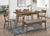 Alfredo Upholstered Dining Chairs Grey and Natural Walnut (Set of 2) / CS-108082