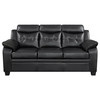 Finley 2-piece Upholstered Padded Arm Tufted Sofa Set Black / CS-506551-S2