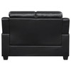 Finley 2-piece Upholstered Padded Arm Tufted Sofa Set Black / CS-506551-S2