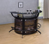 Dallas 2-shelf Curved Freestanding Home Bar Cabinet Black / CS-182135