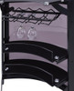 Dallas 2-shelf Curved Freestanding Home Bar Cabinet Black / CS-182135