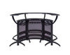 Dallas 2-shelf Curved Freestanding Home Bar Cabinet Black / CS-182135