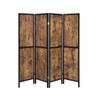 Deepika 4-Panel Room Divider Folding Screen Rustic Nutmeg / CS-961413