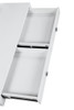 Gemma 2-drawer Writing Desk Glossy White and Chrome / CS-802141